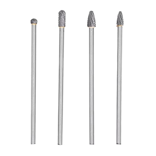 Set de 4 fresas extendidas de carburo para pulir y cortar miniatura 1