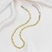 TENTMENTISE Two-Tone Necklace Snake Bone Chain Gold And Silver Chain Stainless Steel Necklace
