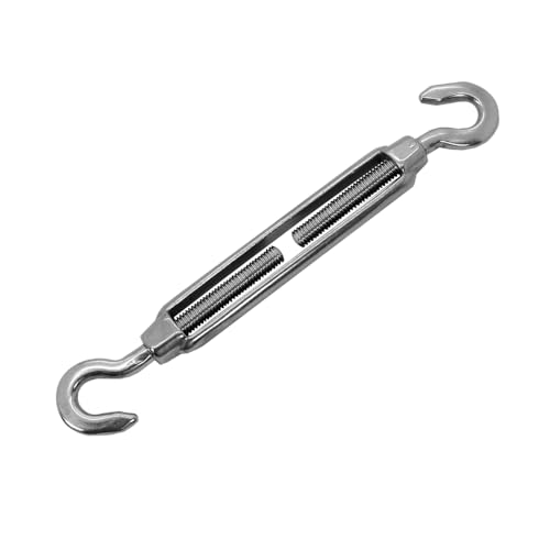 Tendeur en acier inoxydable V4A Tendeur de câble métallique Tendeur de câble Vis de tension Crochet-Crochet, fil:M12-1 Stück