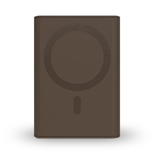 Image of GRIPP Mag Pocket Wallet Card Holder Compatible with Mag-Safe for iPhone 17 /16 /15 /14 /13 /12 Series & All Mag-Safe Phone Cases, Premium Leather, Strong Magnetic Alignment - Grey