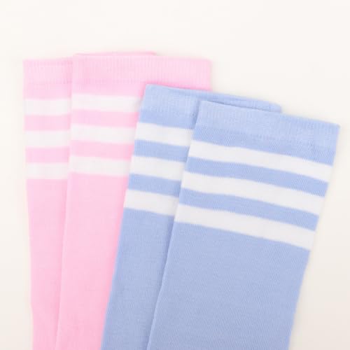 Image of DRESHOW Extra Long High Thigh Socks Striped Over Knee Thin Tights Long Stocking