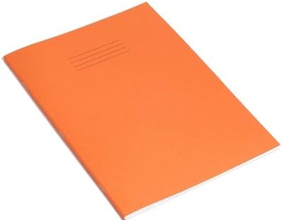 Rhino Stationery Exercise Book | A4 | 80 Page | 5mm Squared Exercise Book | Orange | Learning Resources | School Books | Pack of 10, VEX668-525-6