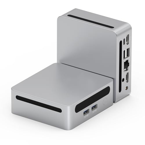 Breloom Mini PC Gaming, AMD Ryzen 7 5825U, 32GB DDR4 RAM 1TB M.2 NVMe SSD, Windows 11 Mini Desktop, Dual HDMI 2.0, USB 3.0/2.0, WiFi 6/BT 5.2/4K Display, Dual NVMe SSD Slots (5825U 32GB+1TB)