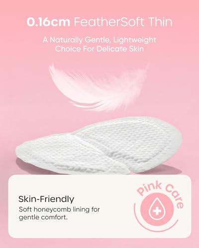 Image of Nuliie 100 PCS Disposable Nursing Pads, Ideal for First-Time Buyers to Find Perfect Match, 4 Materials Trial (Viscose from Bamboo, Classic, Blue Core, Pink Care), Breastfeeding Essentials for New Moms
