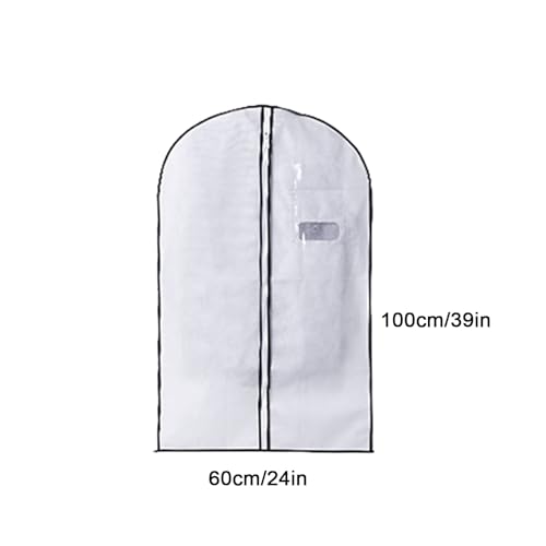 Hanging Garment Bag, Garment Bag for Hanging Clothes with Viewing Port, Card Slot, Non-Woven Material, for Suits, Jackets, Shirts (3 Pieces)2