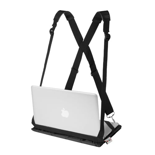 ALPHABET WONDERS Laptop Harness - Adjustable Walking Laptop Desk - Compatible with Laptops, Tablet, Notepad, MacBook (up to 14") - Includes Memory Foam Mouse Pad - Image 2
