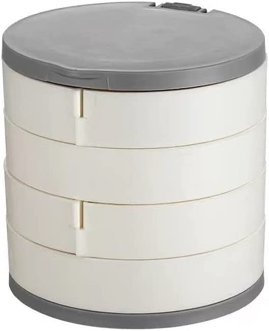 KXQYIKYI Caja de almacenamiento de joyería, soporte giratorio multicapa para joyería, pendientes, caja de anillo, cosméticos (tamaño B (A, tamaño