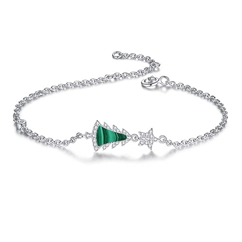 Bracelet femme S925 arbre de Noël et étoile : le cadeau parfait pour elle