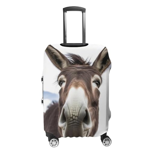 Cute Funny Donkey Luggage Cover, Elastic Luggage Protector Fits 19-32in Suitcases, Washable & Anti-Scratch Suitcase Cover for Men Women L4