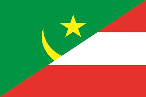 Drapeau de la Mauritanie Autriche 150x250 cm grand pavillon U24 pour mat exterior