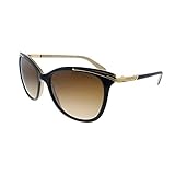 Ralph by Ralph Lauren Women's RA5203 Cat Eye Sunglasses, Black Nude/Brown Gradient, 54 mm