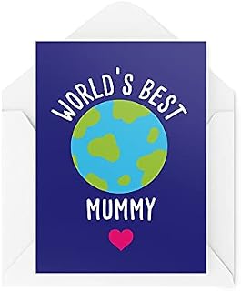 Cute Mum Cards Mummys Card World's Best Mummy for Her From The Kids Mother's Day Birthday Novelty Daughter Son Baby CBH551