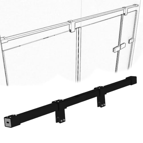 Image of Stainless Steel Support Bar Arm for Frameless Shower Door Fixed Panel, 80 75 80 65 60 55 50 48 42 40 30 Inch Long Bathroom Bathtub Screen Stabilizer Base(Black,L 120cm(47.2in))