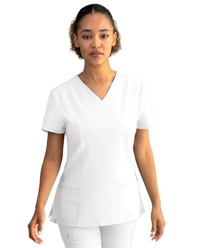 Nobby Uniformes Sanitarios Mujer Elastica - Casaca Sanitaria Mujer Stretch - Camisa Sanitaria Spandex Blanco M