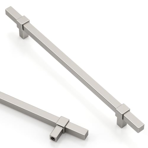 Asidrama 10 Pack 7.5 inch Brushed Satin Nickel Kitchen Cabinet Handles