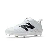 New Balance Men's FuelCell 4040 V8 Metal Baseball Shoe, White/Black, 11 M
