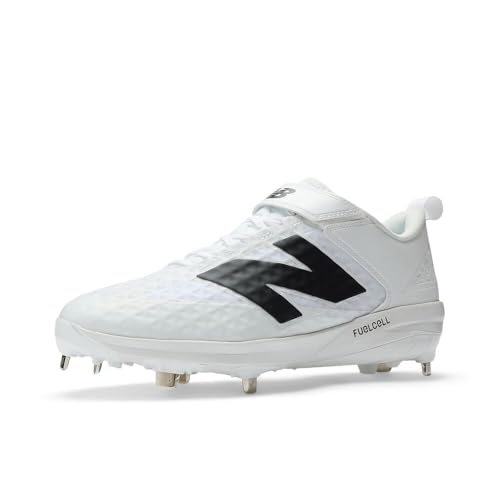 New Balance Men's FuelCell 4040 V8 Metal Baseball Shoe, White/Black, 11 M