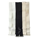 DoHope Super Wide Bra Straps Replacement - Adjustable Comfortable Durable - Perfect for Plus Size Bras and Strapless Bustiers (25mm Width 3 pairs/pack Black White Beige)
