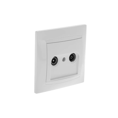 Base Antena TV empotrable, fácil instalación, diseño discreto y ajuste orientable, ideal para mejorar la recepción y optimizar espacio.