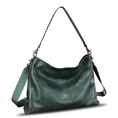 Image of Genuine Leather Hobo Bag for Women Tote Bag Vintage Handmade Shoulder Bag Crossbody Satchel Purses Pouch