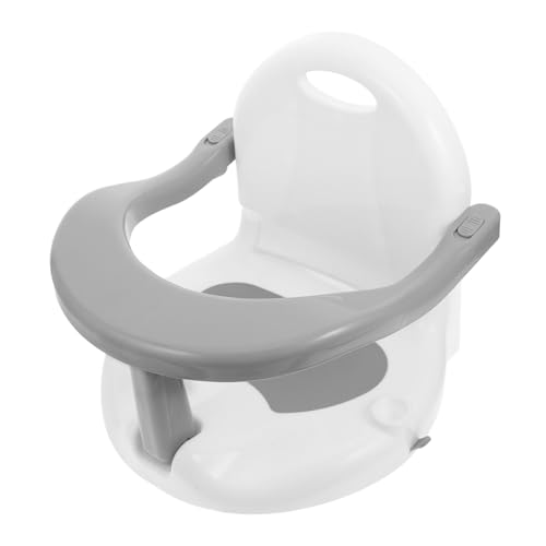 Siège de bain bébé gris avec ventouses et accoudoirs amovibles