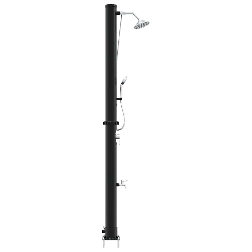 Genérico Doccia Solare da Esterno Nero 217 cm PVC e Alluminio,Nero,8.63kg,42003414