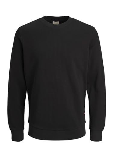 JACK & JONES JJEHOLMEN Sweat Crew Neck Noos Felpa, Nero (Black...