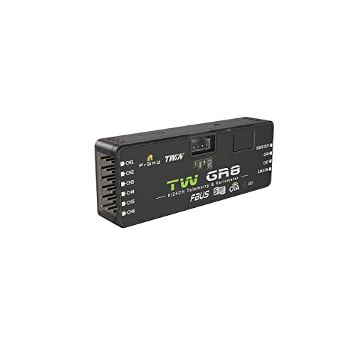 FrSky TW GR8 Dual 2.4GHz Receiver with Vario Sensor 8 PWM Outputs Redundant SBUS Long-Range RC Glider Telemetry Supports FBUS/S.Port OTA Upgradable