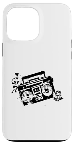 Retro 80s 90s Boom-box Vintage Cassette Player Graphic Tee �X�}�z�P�[�X iPhone 13 Pro Max �p