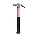 Fiberglass Claw Hammer With Comfort Grip Handle And Curved Rip Claw, PINK
