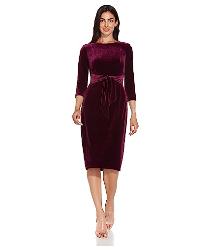 Image of Adrianna Papell Women's Velvet Tie Front Dress
