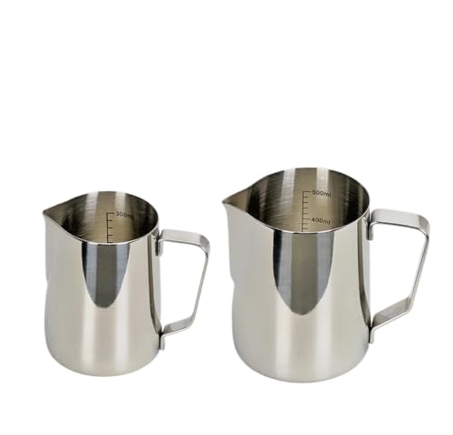 Jarra para espumar leche y café espresso en acero inoxidable con medidor de 350ml 4