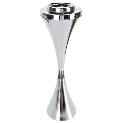 SIXRUN Floor Standing Tray Innovative Stylish Outdoor Standing Ashtray with Lid for Home Patio Elevator KTV Toilet Living Room Floor Standing Tray (Silver)