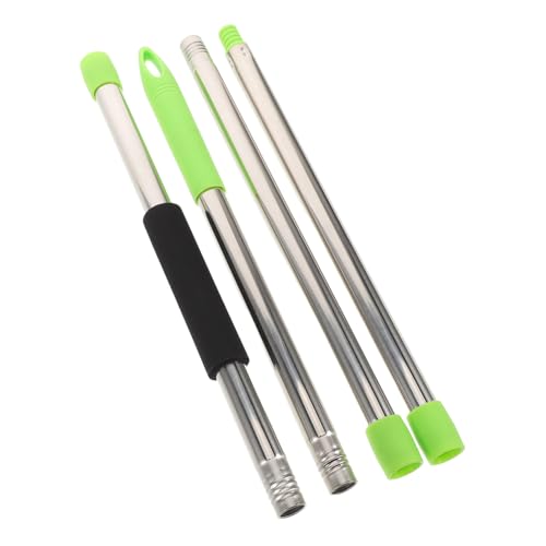 Cabilock 4pcs Stainless Steel Mop Replacement Handle with Threaded Design for Adjustments Compatible with All Cleaning Heads for Home and Commercial Use