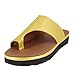 Infradito Donna Sandali Donna Moda Ballerine Zeppe Punta Aperta Calzature da Spiaggia Pantofole Romane (39,1Giallo)