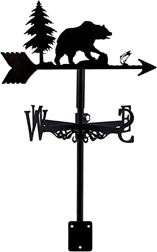 HJYBFA Veleta con indicador de dirección del Viento para Montaje en Techo, Estilo Retro de Metal para jardín