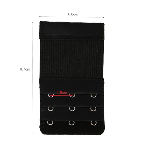 Image of Bra Strap Extenders, Women Elastic Extensions Bra Extender Set, 6 Piece,Skin,White,Black