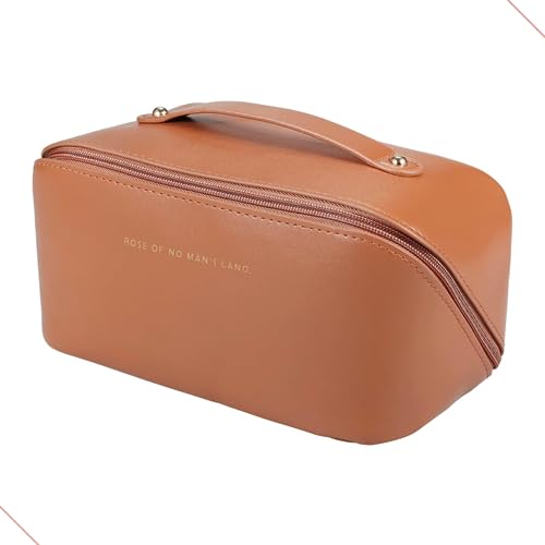 Necessaire Maquiagem Grande Cosméticos Feminina Bolsa Viagem (MARROM)