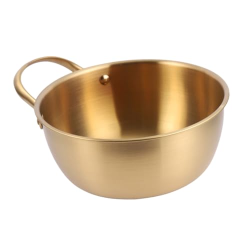 OSOLADY ステンレス製小型ラーメン鍋 片手持ち調理ポット 軽量コンパクト キッチン料理用 お手入れ簡単 電磁調理器対応 一人用即席麺調理器