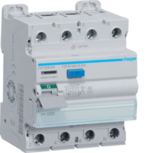 Interruptor diferencial 4P 100A 300mA AC