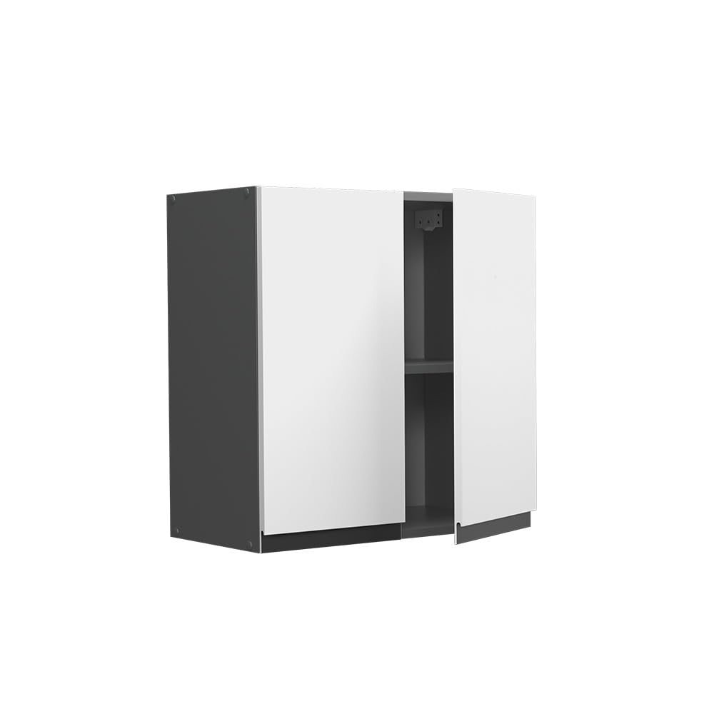 Vicco Hängeschrank R-Line, Weiß, 60 cm J-Shape, zur freien Kombination innerhalb modularer Küchensysteme