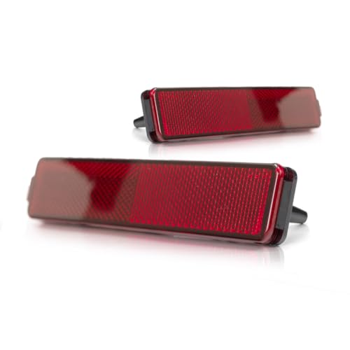 Image of KarParts360 For Cadillac CTS 2008-2014 Bumper Reflector Driver And Passenger Side | Pair | Rear | CAPA | Replacement For GM2830101, GM2830101C | 25805313, 615343541518
