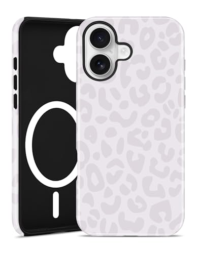 Coque magnétique iPhone 16 antichoc - Protection MagSafe robuste motif léopard chic