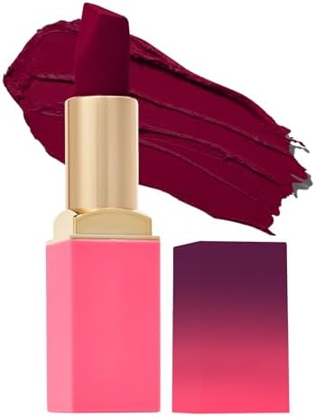 Juvia's Place Reds & Berries Velvety Matte Lipsticks The Deep Reds Rouge - Deep Wine Red, Soft-Matte Lipstick, Hydrating, Highly Pigmented, Creamy, Smooth, and Long-Lasting