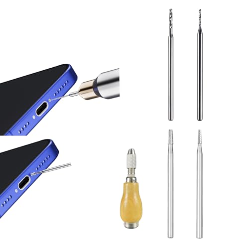 Damaged Screw Removal for Cell Phone Broken Screw Extractor Set 4 Tungsten Steel Drill Bits(2.35mm) for Removing Stripped & Damaged Screws from Cell Phone Laptops Electronics DIY Repair Tool Kit