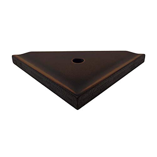 Questech Décor 8 Inch Corner Shower Shelf Bathroom Caddy, Wall Mounted Corner Shower Shelf, Retrofit Shelf For Tiled Shower Walls, Corner Bathroom Shelf, 8 Inch Geo Flatback, Oil Rubbed Bronze Finish #TOP2
