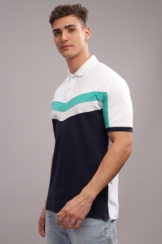 Image of ADRO Men's 100% Cotton Regular Fit Polo T-Shirt
