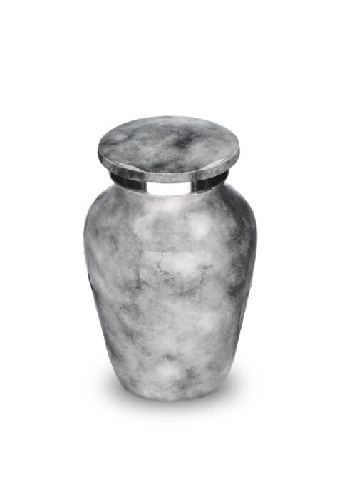 Petite urne cinéraire Elegance gris pierre pour un hommage discret à la maison