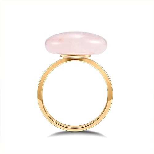 Rose Quartz Napkin Rings, 4 Pack Natural Stone Napkin Ring Holder, Heart Shape Table Setting Decor Dinner Tables Rings For Christmas Party Wedding Valentines Thanksgiving #TOP6