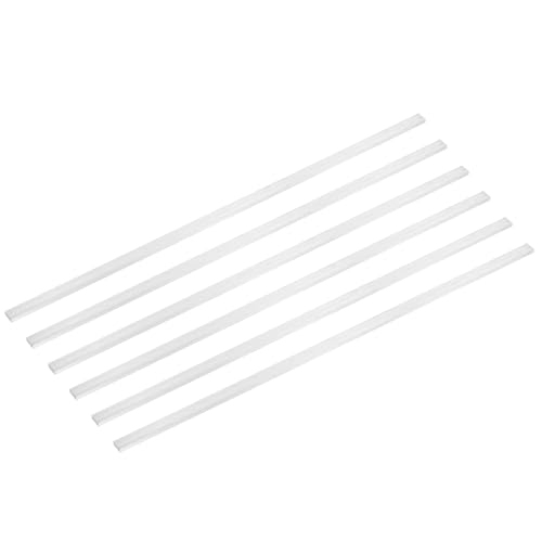 Image of MECCANIXITY 6 Pcs Square Aluminum Flat Bar, 15 /64 inch (6mm) Thick x 5 /16 inch (8mm) Width x 16 inch (406.4mm) Long 6061 Aluminum Flat Plate Solid New Mill Stock Silver for Industrial Building